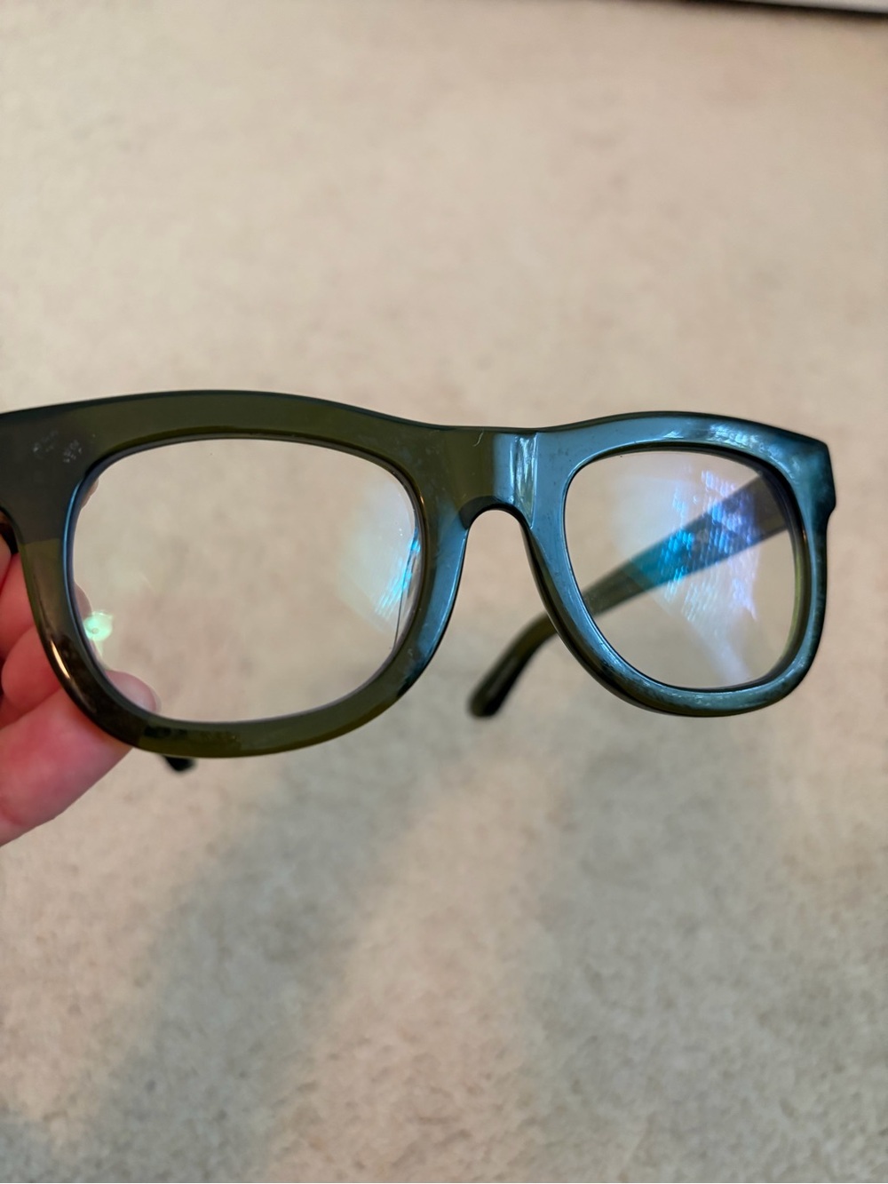CADDIS D28 Heritage Green Square Reading Glasses +2.50 50-22-145 Wide Frame